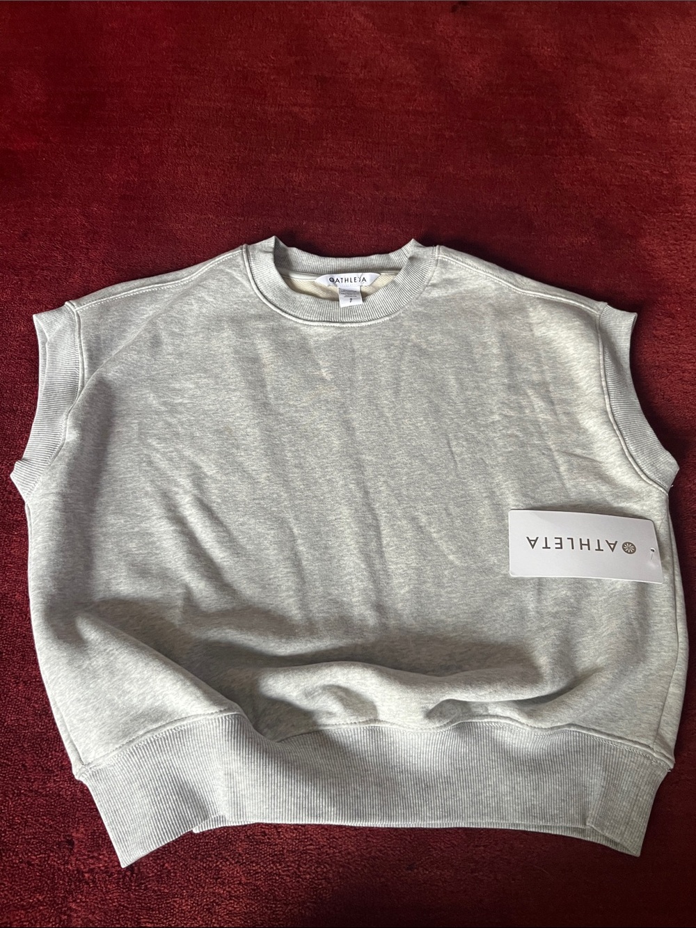 Athleta Heather Gray Heavyweight Terry Dolman Tee - Picture 4 of 9
